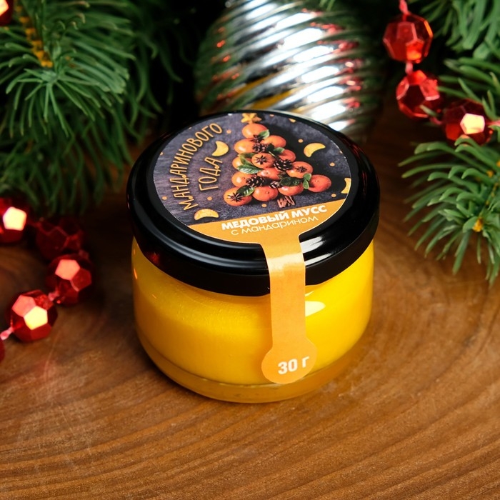 Новый год. Медовый мусс  Новый год. Медовый мусс "Мандаринового года", с мандарином, 30 г