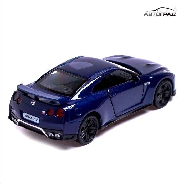 Машина металлическая NISSAN GT-R (R35), 1:32, открываются двери, инерция, цвет синий Машина металлическая NISSAN GT-R (R35), 1:32, открываются двери, инерция, цвет синий