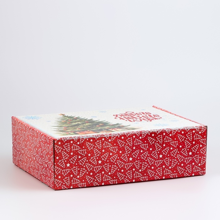 Складная коробка «Ёлка и подарки», 30,7 × 22 × 9,5 см