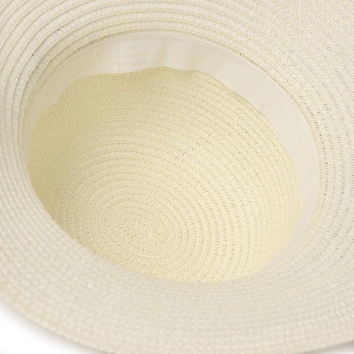 Шляпа женская с бантиком MINAKU цвет белый, р-р 56-58 Шляпа женская с бантиком MINAKU цвет белый, р-р 56-58