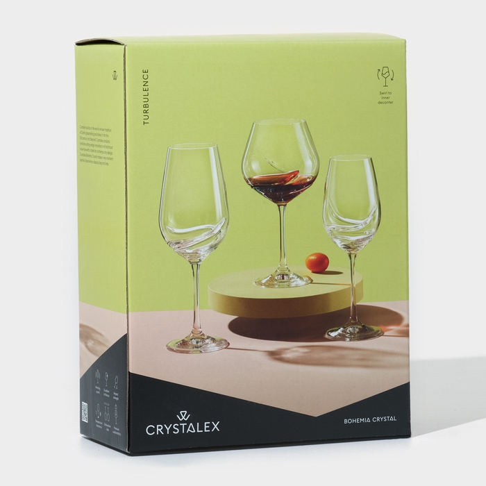 Набор стеклянных бокалов для вина «Турбуленция», 550 мл, 2 шт Набор стеклянных бокалов для вина «Турбуленция», 550 мл, 2 шт