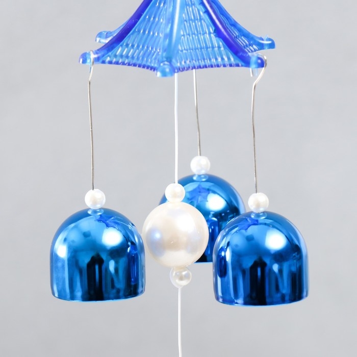 Музыка ветра металл Музыка ветра металл "Сердечко" от сглаза с кисточкой 3 колокольчика 36 см