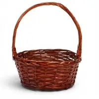 Набор корзин плетёных, 3 шт., 36&times;29&times;13 см, 30&times;24&times;11 см, 25&times;19&times;9 см, ручка h=25/23/21 см, ива, коричневый, Greengo