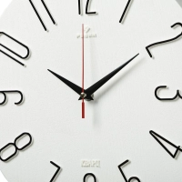 Часы настенные d=30см, корпус  белый+черный Классика арт.3010-001