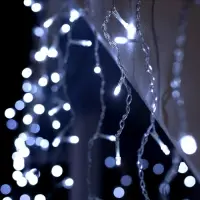 Гирлянда &laquo;Бахрома&raquo; 4&times;0.6 м, IP44, прозрачная нить, 180 LED, свечение белое, 8 режимов, 220 В