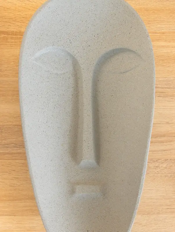 Блюдо "Лицо камень" 47х23х7 см, алюминий