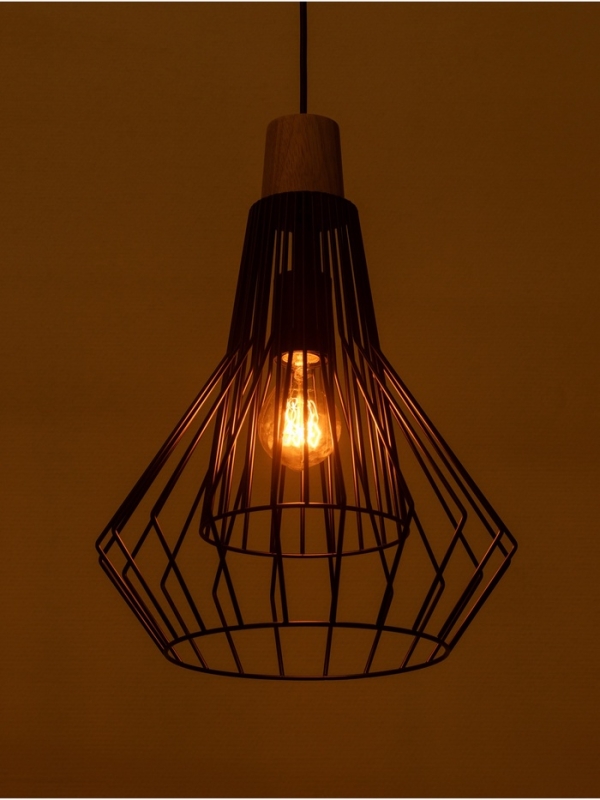 Светильник Светильник "Крит" 1х40Вт Е27 черный/коричневый 30х30х42(142)см