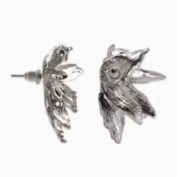 Серьги металл "Цветы половинки", цвет серебро Серьги металл "Цветы половинки", цвет серебро