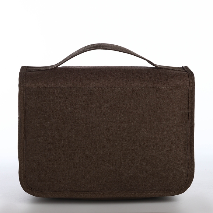 Косметичка на молнии, цвет коричневый Косметичка на молнии, цвет коричневый