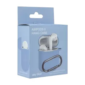 Чехол для AirPods 1/2 с карабином №17 Coast Blue