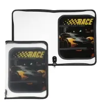 Папка для труда А4 &laquo;Авто на старте&raquo;, молния вокруг/откидная планка