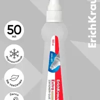 Клей-роллер канцелярский ErichKrause, 50 мл, с роликовым аппликатором, подходит для бумаги, картона и ткани, морозостойкий