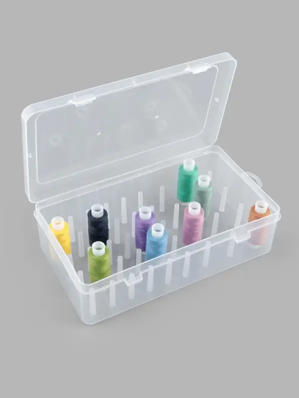 Органайзер для ниток, 42 катушки, 23.7&times;13.7&times;6.6 см, прозрачный