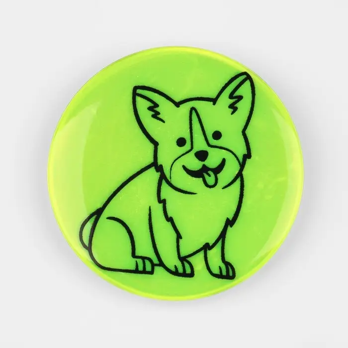 Светоотражающий значок «Корги», d=5.8 см, МИКС Светоотражающий значок «Корги», d=5.8 см, МИКС