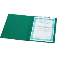 Папка-планшет д/бумаг Attache A4 зеленый с верхней створкой