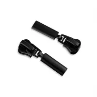 Бегунок для молнии &laquo;Трактор&raquo;, №5, прямоугольный, 10 шт., чёрный