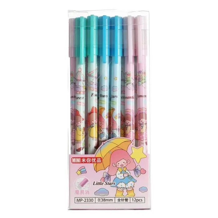 Ручка гелевая со стираемыми чернилами Calligrata, 0.38 мм, стержень синий, корпус с «Аниме», МИКС