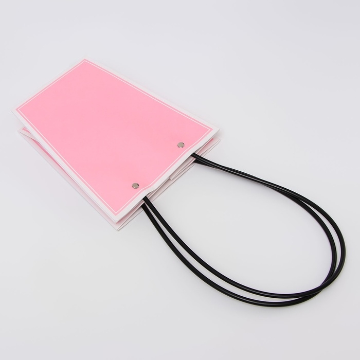 Сумка для цветов розовая влагостойкая, 17x17-11.5x11.5-20 см 3 Сумка для цветов розовая влагостойкая, 17x17-11.5x11.5-20 см 3