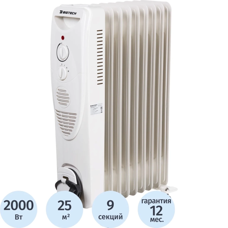 Радиатор масляный BigTech WBH001 (9 секций)