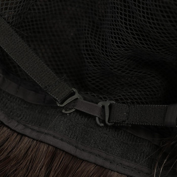 Парик искусственный, с чёлкой, имитация кожи, 30 см, цвет каштановый Парик искусственный, с чёлкой, имитация кожи, 30 см, цвет каштановый