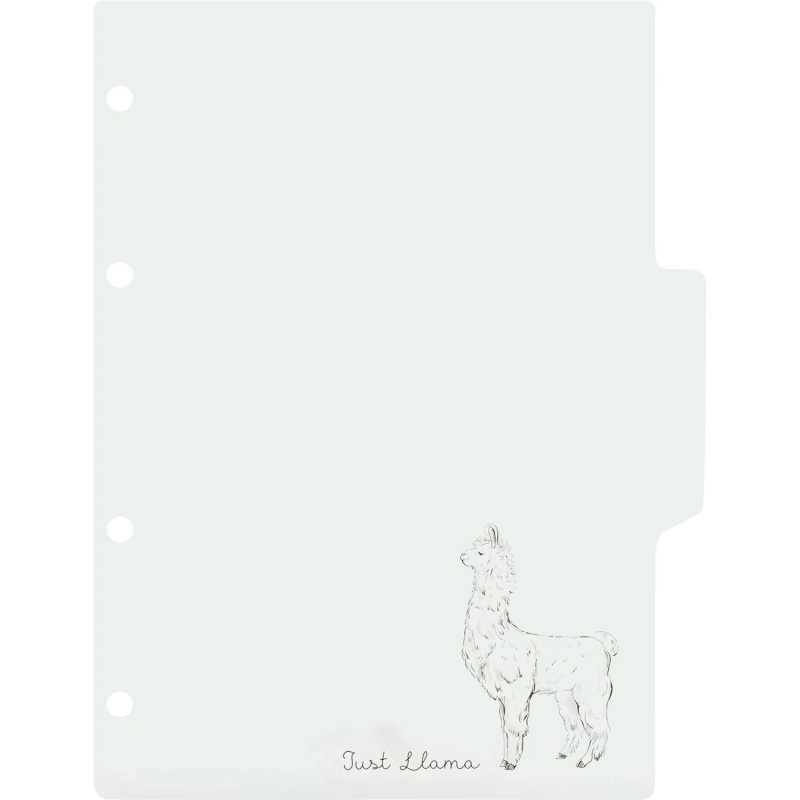 Разделитель листов пласт А5 Attache Selection Llamas чер-бел, 3шт/уп, в асс