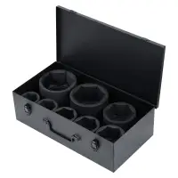 Набор головок ударных 3/4"DR L=90-110мм, 8пр. (50-100мм) металл.кейс