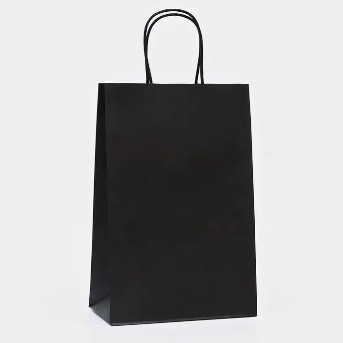 Пакет крафт «Радуга», чёрный, 22×13×32 см, 80 г/м², 1 шт.