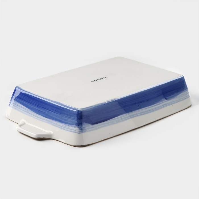 Форма для запекания из фарфора прямоугольная Доляна «Космос», 2100 мл, 34×20,5×5,5 см, цвет синий Форма для запекания из фарфора прямоугольная Доляна «Космос», 2100 мл, 34×20,5×5,5 см, цвет синий