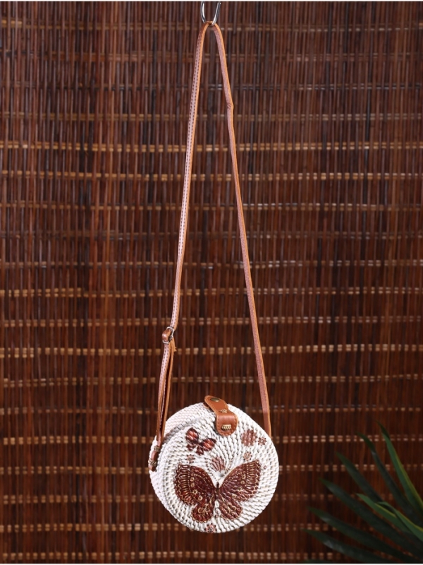 Сумка плетеная ротанг "Бабочка", 15х6х60 см