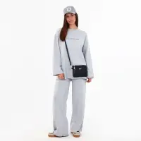 Сумка женская кросс-боди на молнии, 24&times;7&times;15 см, чёрная