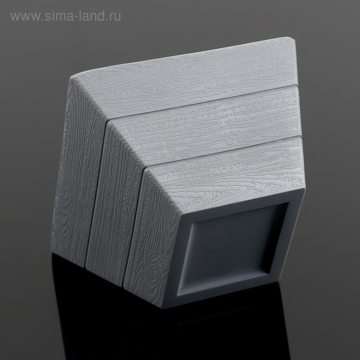 Кашпо пластиковое для цветов «Дощатое», 250 мл, цвет серый