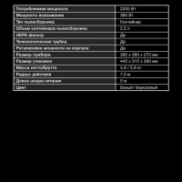 Пылесос HYV-C5460 2,5л 2200Вт белый-бирюзовый