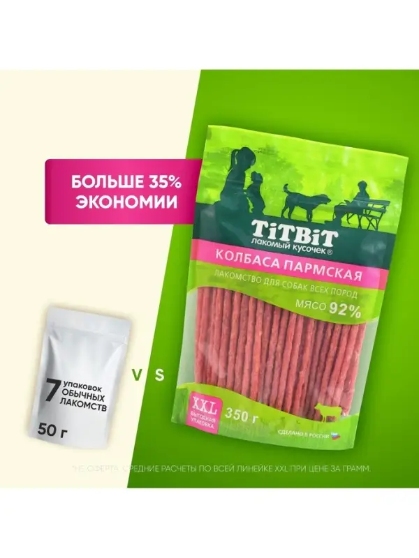 Лакомство TitBit для собак Колбаса Пармская, для всех пород, 350 г