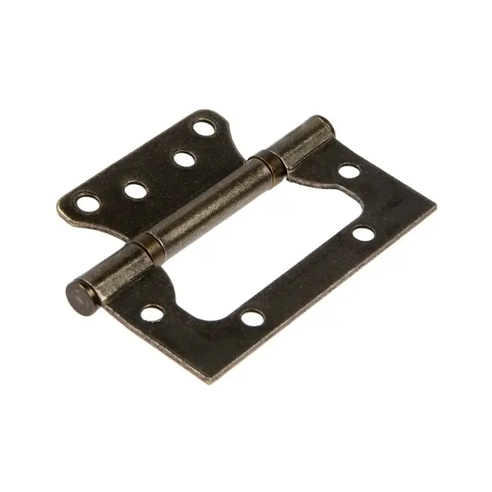 Петля-бабочка ТУНДРА, 100&times;70&times;2.0 мм, универсальная, без врезки, цвет бронза, 2 шт.