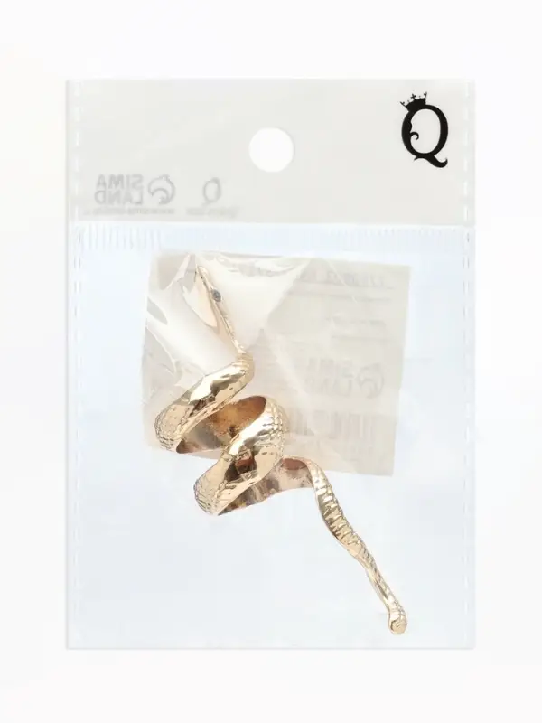 Кольцо &laquo;Змея&raquo;, ребристая, цвет золото, безразмерное