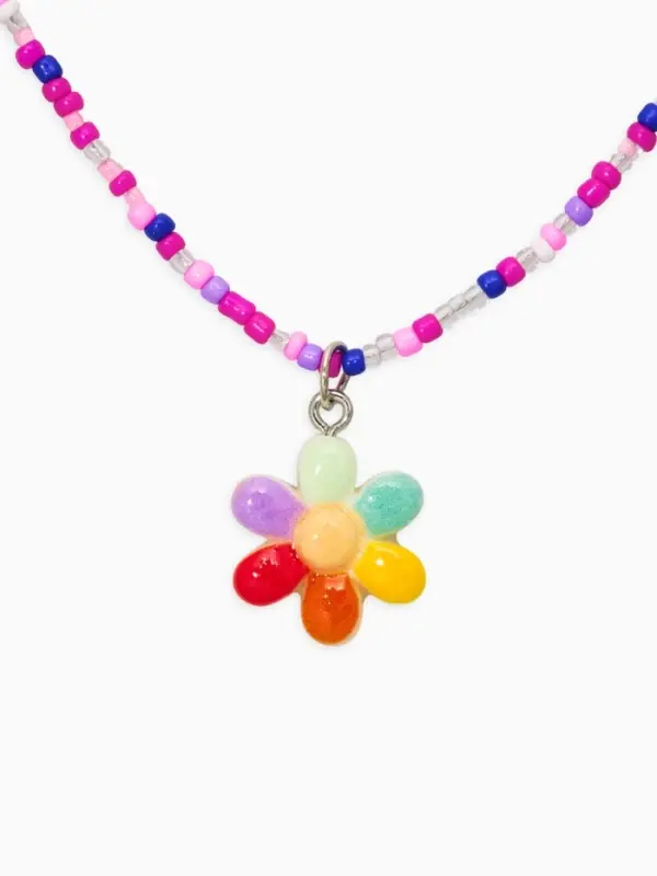 Бусы детские "Выбражулька" бисер, цветок,38 см, разноцветные
