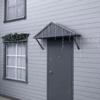 Гирлянда &laquo;Бахрома&raquo; 6&times;0.7 м, IP44, УМС, белая нить, 120 LED, свечение белое, 220 В