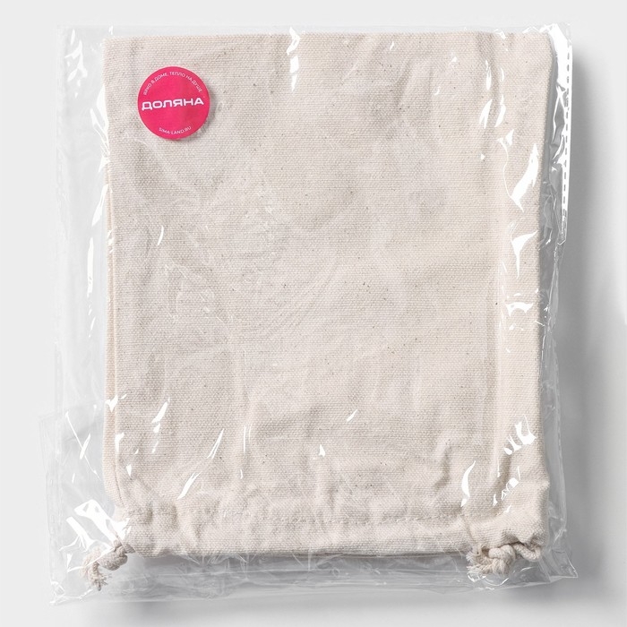 Мешочек для хранения продуктов Доляна, 19×22 см, лён