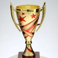 Кубок 183B, наградная фигура, золото, подставка пластик, 20.5&times;9.5&times;7.5 см