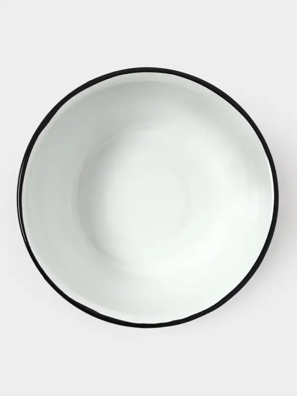 Миска эмалированная, 2 л, белая