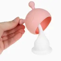 Прорезыватель силиконовый для зубов с погремушкой 3 в 1 M&B «Зайка», розовый