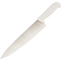 Нож поварской лез 300 мм  толщ 2 мм  3Cr13  белая пластиковая ручка