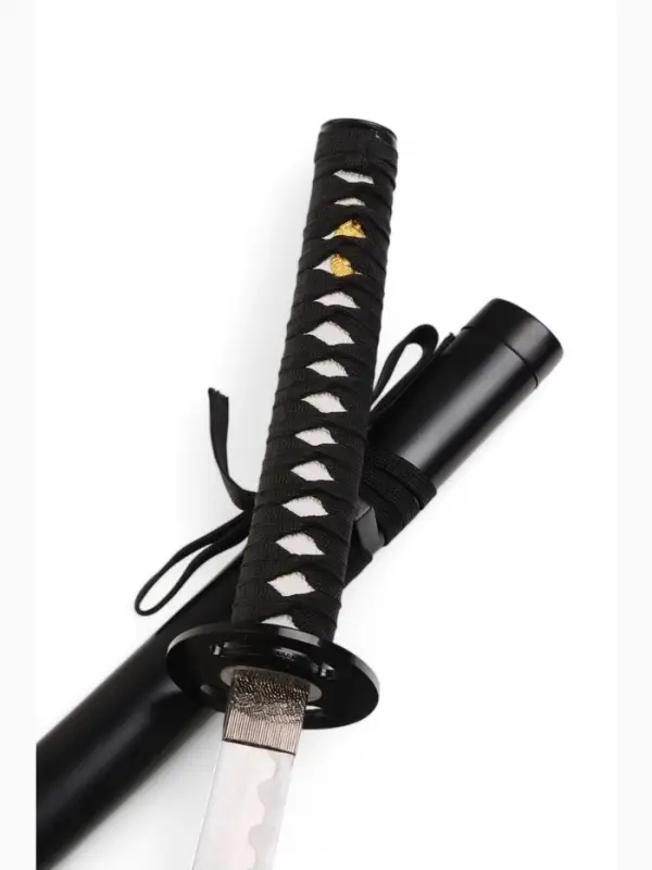 Макет оружия &laquo;Сувенирная катана на подставке&raquo;, чёрные ножны с иероглифами, 104 см