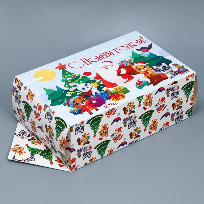 Подарочная коробка - конфета новогодняя складная «Новый год», 14 х 22 х 8 см, Новый год
