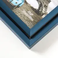 Фоторамка пластик 10х15 см "Остин" иссиня-чёрный 18,5х13,5х1,5 см