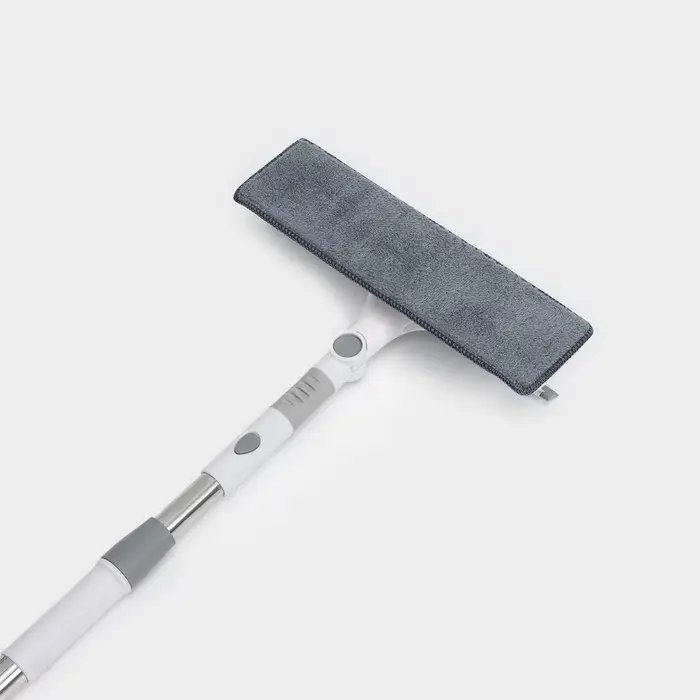 Окномойка с насадкой из микрофибры, фиксатор, стальная телескопическая ручка, 28,5×8,5×85(135) см Окномойка с насадкой из микрофибры, фиксатор, стальная телескопическая ручка, 28,5×8,5×85(135) см