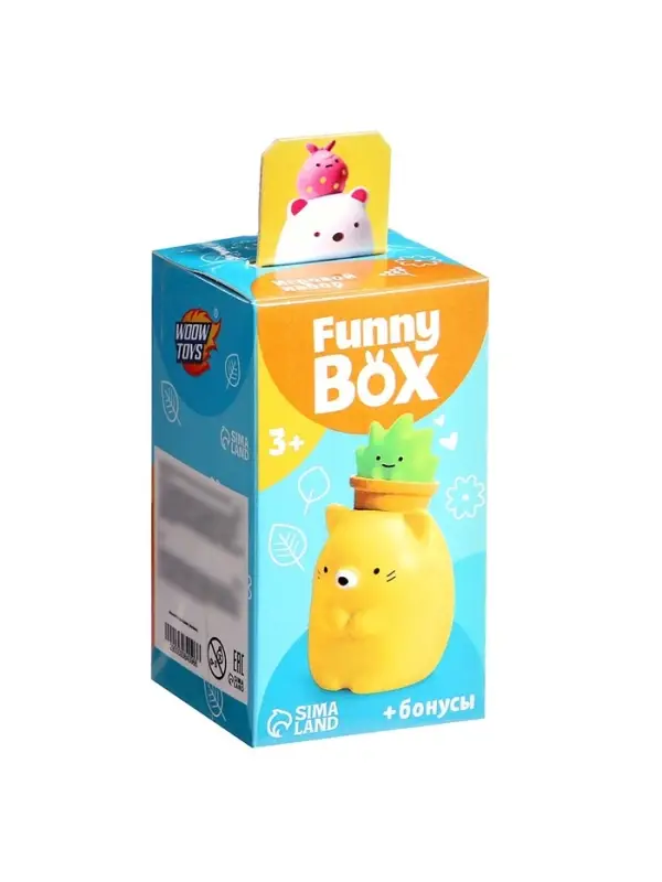 Игрушка - сюрприз Funny Box &laquo;Зверята&raquo;: фигурка, наклейки, МИКС