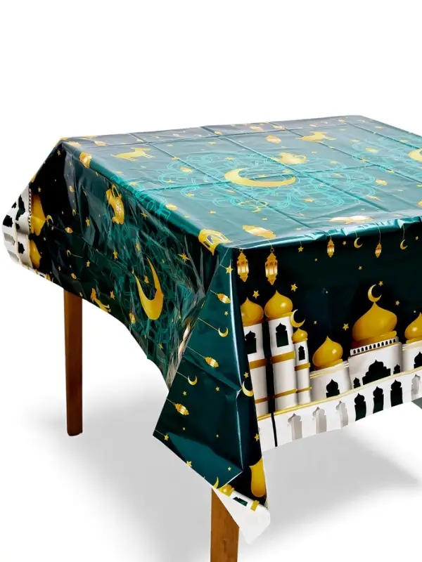 Скатерть "Eid Mubarak" 137х183 см, цвет зеленый