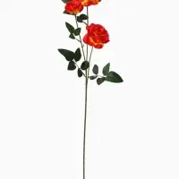 Цветы искусственные &laquo;Роза тройная&raquo;, 6&times;61 см, оранжевые