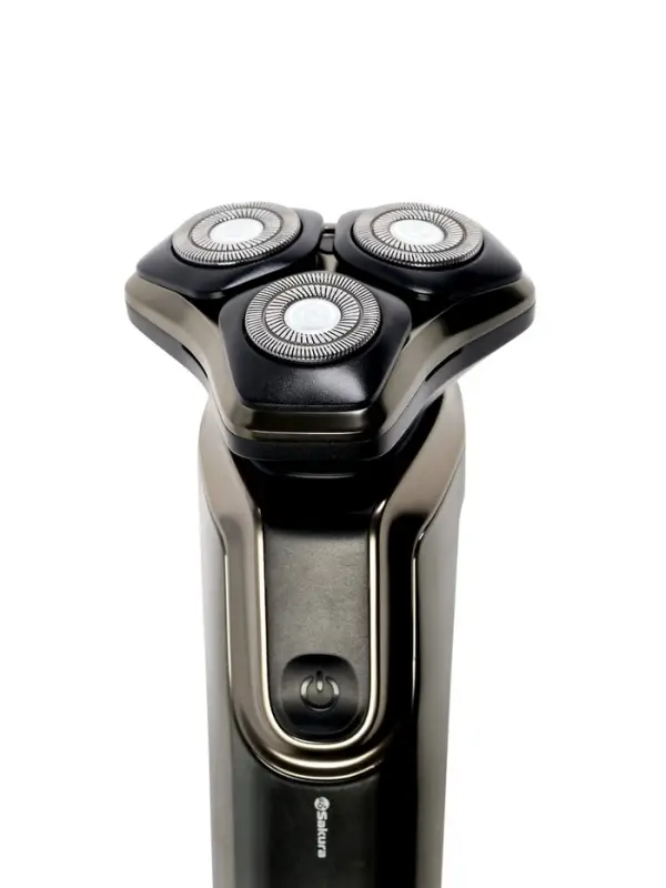 Электробритва Sakura SA-5433BK, роторная, 3 плавающие головки, LED дисплей, 5 Вт, АКБ, чёрная